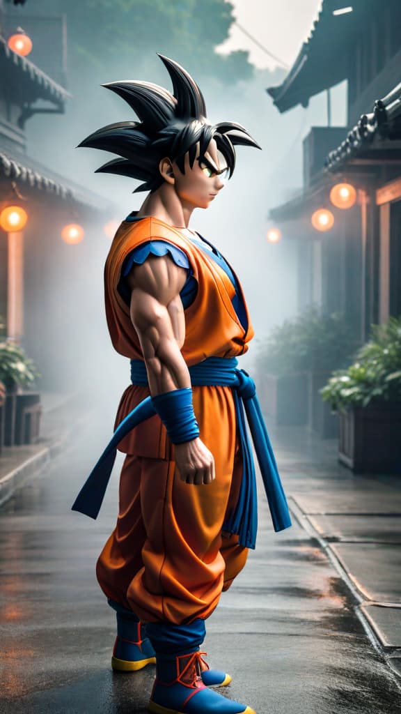  anime art: goku on namek, unlocking potential under guru's guidance, mastering namekian techniques like special beam cannon. hyperrealistic, full body, detailed clothing, highly detailed, cinematic lighting, stunningly beautiful, intricate, sharp focus, f/1. 8, 85mm, (centered image composition), (professionally color graded), ((bright soft diffused light)), volumetric fog, trending on instagram, trending on tumblr, HDR 4K, 8K