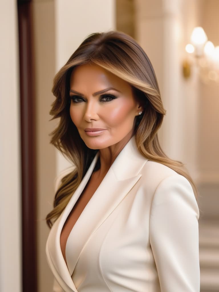  noble portrait of the beautiful and elegant melania trump