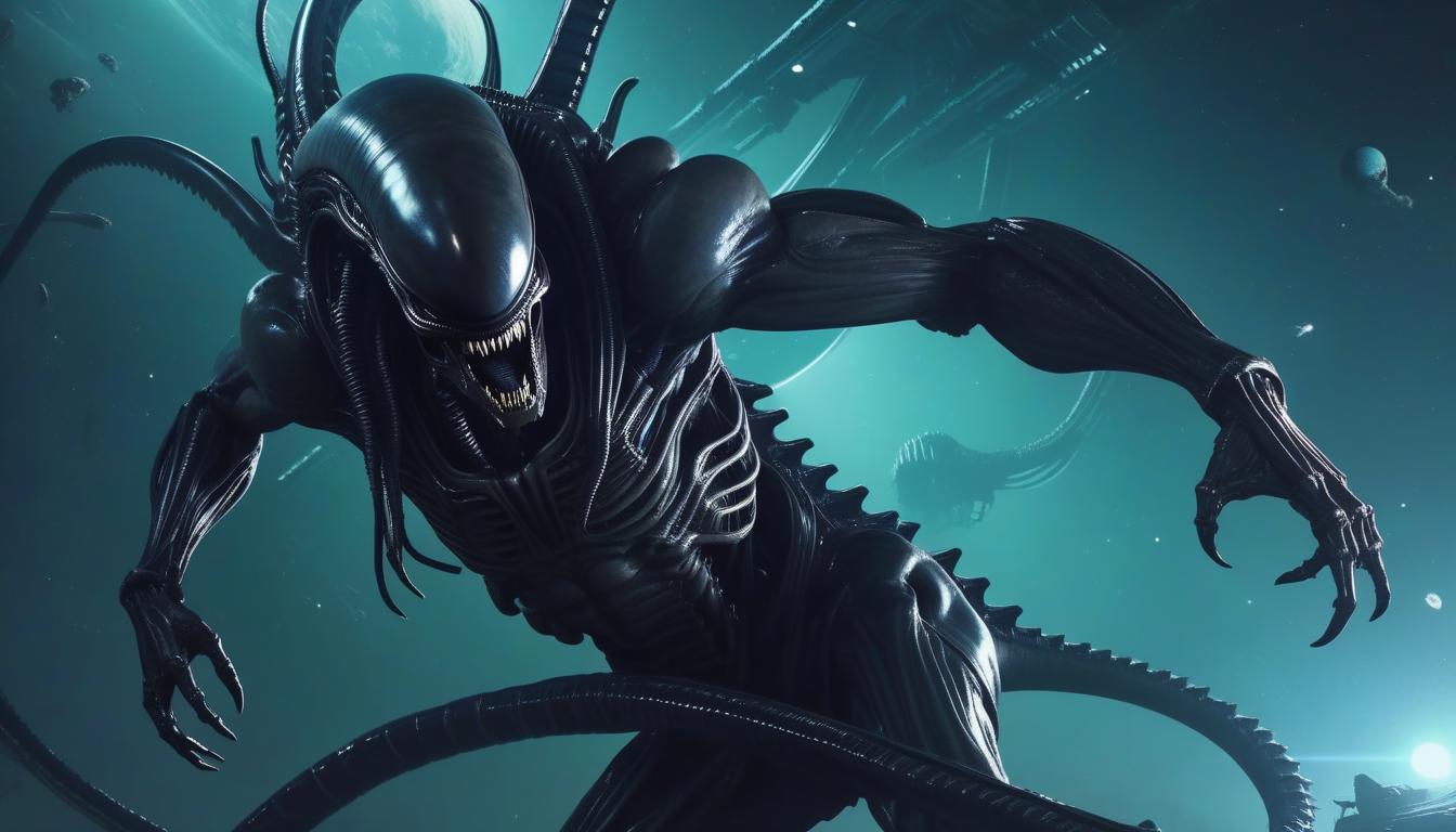  xenomorph, monster, space, realism, horror, bio, mechanics, ancient egypt