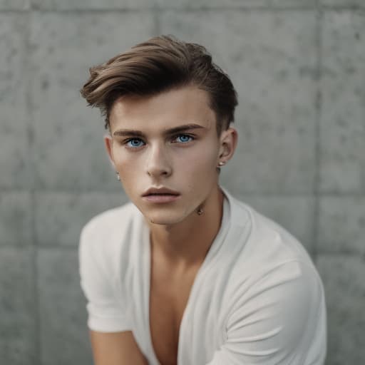 portrait+ style Czech Republic twink brunette hunk dude face