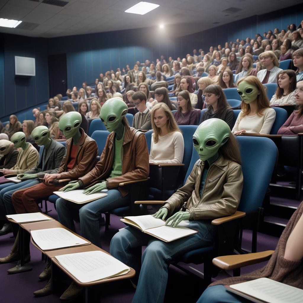  extraterrestrials in lecture theatre