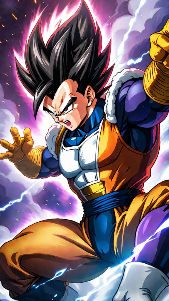  an anime art of king vegeta's ambition to overthrow frieza triggering the final blow in dragon ball z. hyperrealistic, full body, detailed clothing, highly detailed, cinematic lighting, stunningly beautiful, intricate, sharp focus, f/1. 8, 85mm, (centered image composition), (professionally color graded), ((bright soft diffused light)), volumetric fog, trending on instagram, trending on tumblr, HDR 4K, 8K