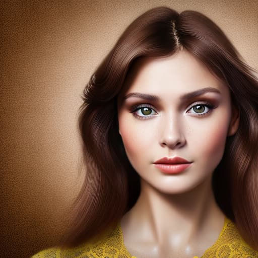 portrait+ style Russian queer TV actress brunette female face