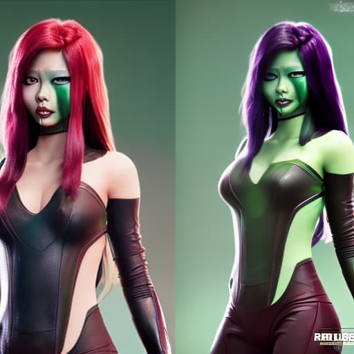 redshift style Jennie Kim as Gamora