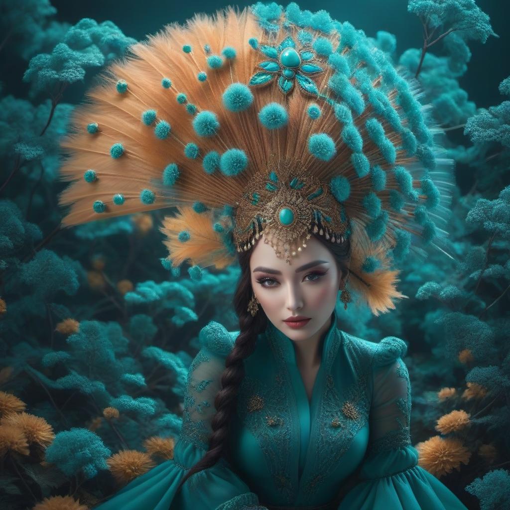  Turquoise hyperrealistic, full body, detailed clothing, highly detailed, cinematic lighting, stunningly beautiful, intricate, sharp focus, f/1. 8, 85mm, (centered image composition), (professionally color graded), ((bright soft diffused light)), volumetric fog, trending on instagram, trending on tumblr, HDR 4K, 8K