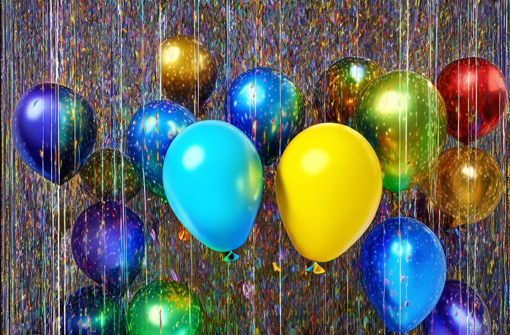  epic realistic, hyperdetailed, (cycles render:1.3), caustics, (glossy:0.58), (artstation:0.82),beautiful birthday background with colorful balloons ar 3:2