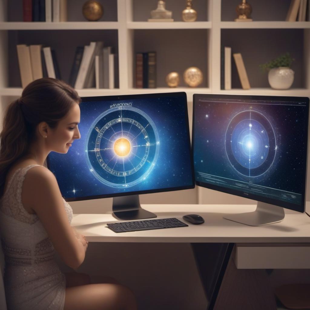  Astrology Lessons online. Computer monitor. Conversation. Joy.