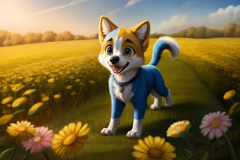  (young:2) male, human man, anthro, , small, blue fur, fur, fur, micro s, big s, , cute, , erected , canine , canine balls, golden toe tip, golden , perfect anatomy, detailed face, full body, , , ed harms, transforming into feral , on a flowery meadow, open eyes, masterpiece, 4k, fine details,