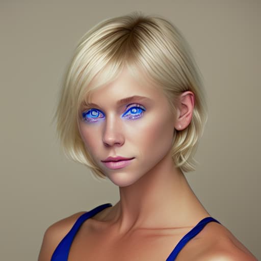  (Гпрнюня манюня) blond woman with blue eyes and a white tank top posing for a picture, short blond hair, blond hair blue eyes, blonde hair and blue eyes, blonde short hair, short blonde hair, blond bob haircut, sleek blond hair, shoulder - length blonde hair, short blonde hair with bangs, short wavy blond hair, blue eyes and blond hair, blonde hair blue eyes