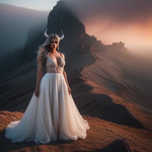  satan world soft sunrise shades hyperrealistic, full body, detailed clothing, highly detailed, cinematic lighting, stunningly beautiful, intricate, sharp focus, f/1. 8, 85mm, (centered image composition), (professionally color graded), ((bright soft diffused light)), volumetric fog, trending on instagram, trending on tumblr, HDR 4K, 8K