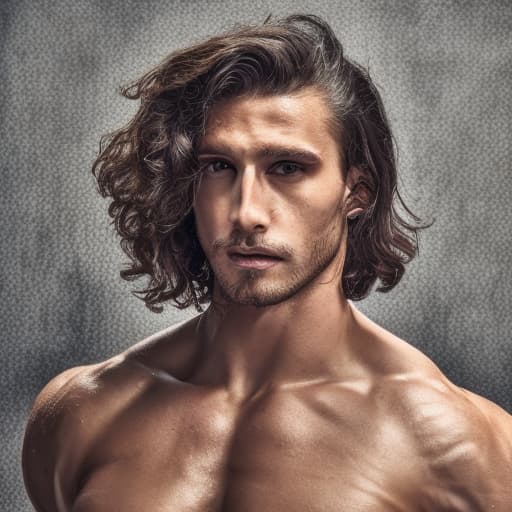 portrait+ style Czech Republic queer fitness model brunette hunk dude face