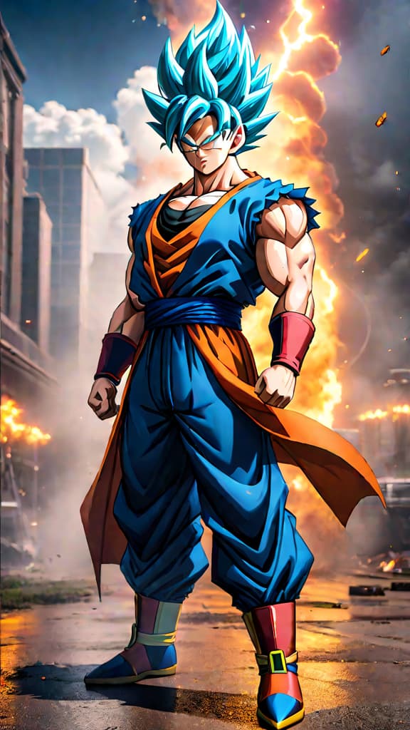  anime art: goku, jiren, vegeta, and broly's combined power shattering the universe's structure with shockwaves. hyperrealistic, full body, detailed clothing, highly detailed, cinematic lighting, stunningly beautiful, intricate, sharp focus, f/1. 8, 85mm, (centered image composition), (professionally color graded), ((bright soft diffused light)), volumetric fog, trending on instagram, trending on tumblr, HDR 4K, 8K