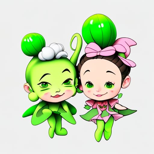  Draw me a cute picture of sprout and Cosmo from dandy’s world on Roblox