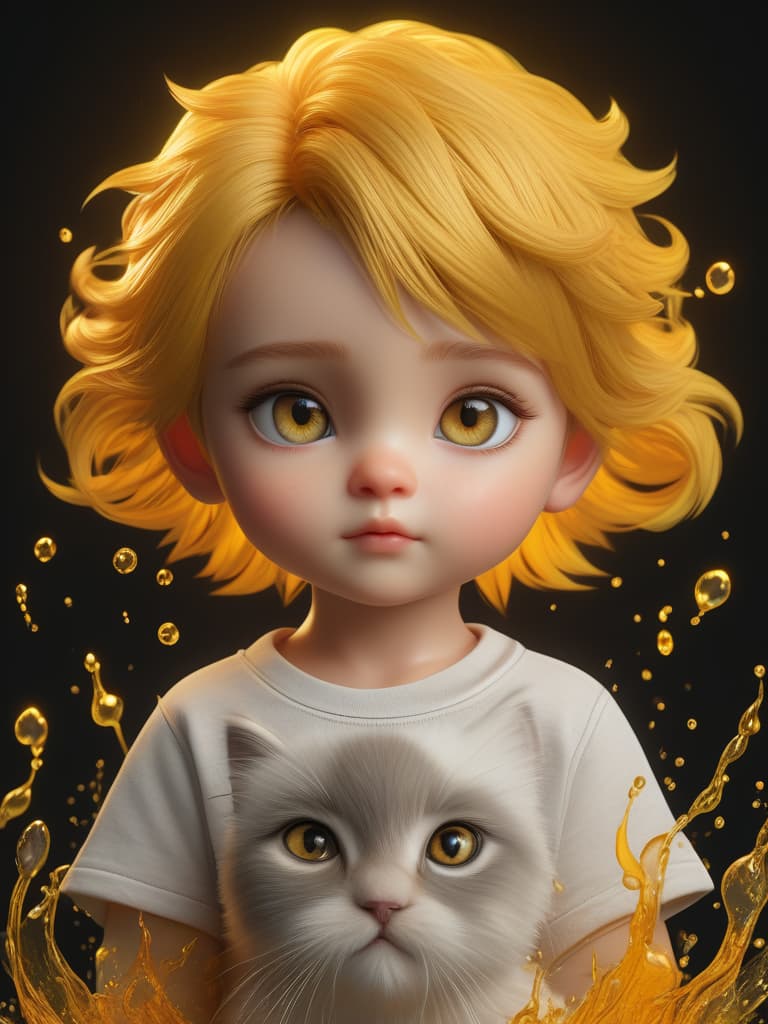  (a cute kitten), hyperdetailed eyes, tee shirt design, line art, black background, ultra detailed artistic, detailed gorgeous face, natural skin, water splash, colour splash art, fire and ice, splatter, black ink, liquid melting, dreamy, glowing, glamour, glimmer, shadows, oil on canvas, brush strokes, smooth, ultra high definition, 8k, unreal engine 5, ultra sharp focus, intricate artwork masterpiece, ominous, golden ratio, highly detailed, vibrant, production cinematic character render, ultra, civitai, perfect hands hyperrealistic, full body, detailed clothing, highly detailed, cinematic lighting, stunningly beautiful, intricate, sharp focus, f/1. 8, 85mm, (centered image composition), (professionally color graded), ((bright soft diffused