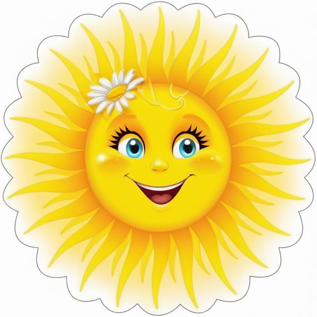  sun with a smile and arms spread out to the sides for hugs