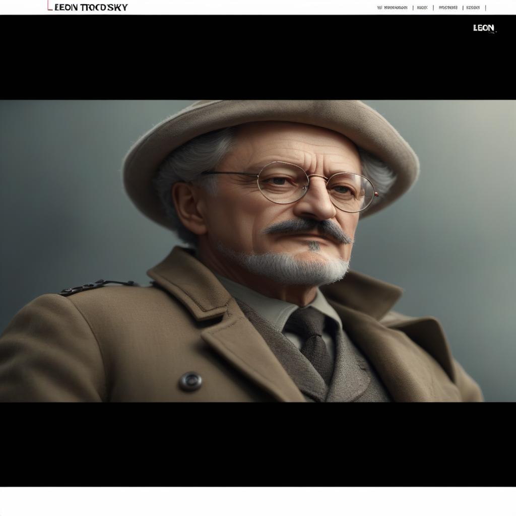  Man Leon Trotsky hyperrealistic, full body, detailed clothing, highly detailed, cinematic lighting, stunningly beautiful, intricate, sharp focus, f/1. 8, 85mm, (centered image composition), (professionally color graded), ((bright soft diffused light)), volumetric fog, trending on instagram, trending on tumblr, HDR 4K, 8K