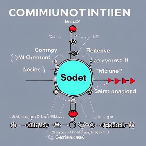  Create an communication model with sender, message, channel, feedback, noise, reciever, context in a creative way