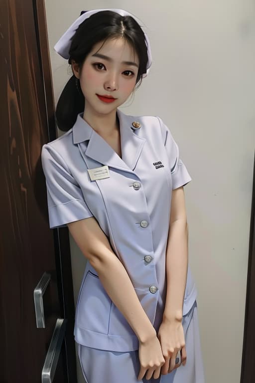  flower , thai nurse,nurse,white dress advertising photo,high quality, good proportion, masterpiece , the image is captured with an 8k camera