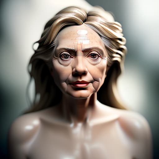  hillary clinton, full length, naked, naked., photorealistic, hyperrealistic, hyperdetailed, analog style, demure, detailed skin, pores, smirk, smiling eyes, matte skin, soft lighting, subsurface scattering, realistic, heavy shadow, masterpiece, best quality, ultra realistic, 8k, golden ratio, intricate, high detail, film photography, soft focus