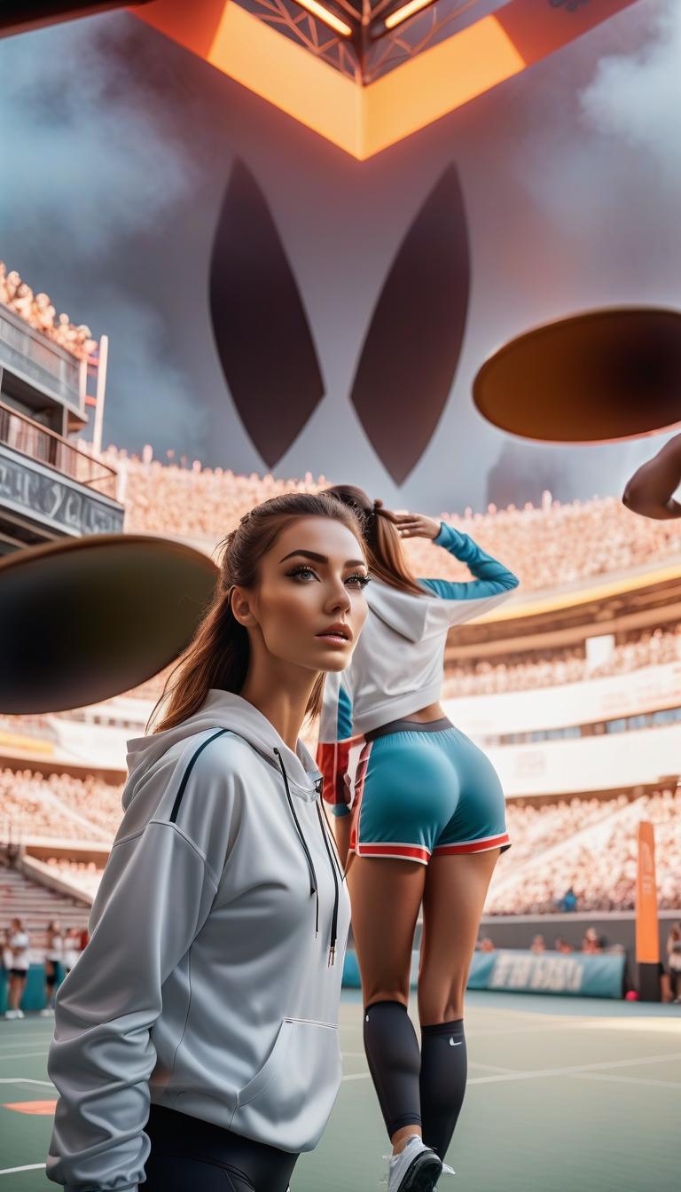  cinematic photo the look on the top, two girls in sports clothes, between the girls, the guy. . 35mm photograph, film, bokeh, professional, 4k, highly detailed, perfecteyes hyperrealistic, full body, detailed clothing, highly detailed, cinematic lighting, stunningly beautiful, intricate, sharp focus, f/1. 8, 85mm, (centered image composition), (professionally color graded), ((bright soft diffused light)), volumetric fog, trending on instagram, trending on tumblr, HDR 4K, 8K