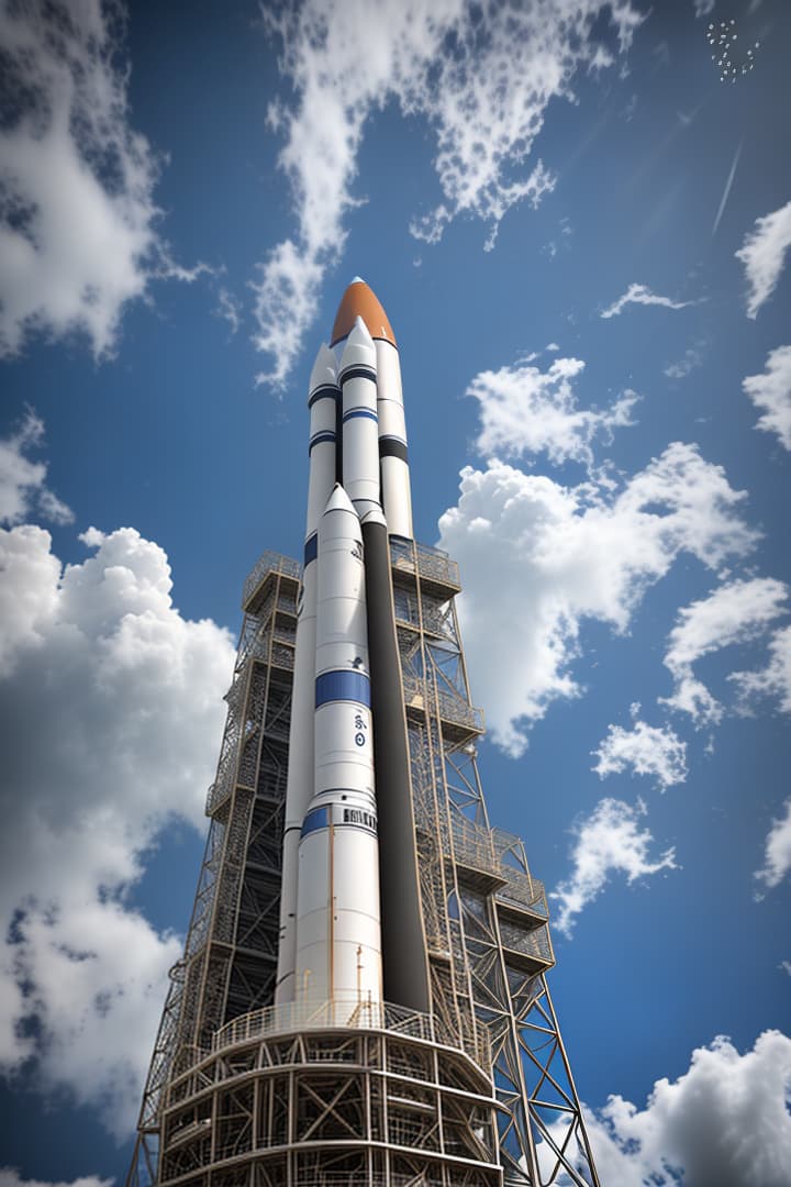  create a high resolution 3d rendering of a rocket with a cubist style. hyperrealistic, full body, detailed clothing, highly detailed, cinematic lighting, stunningly beautiful, intricate, sharp focus, f/1. 8, 85mm, (centered image composition), (professionally color graded), ((bright soft diffused light)), volumetric fog, trending on instagram, trending on tumblr, HDR 4K, 8K