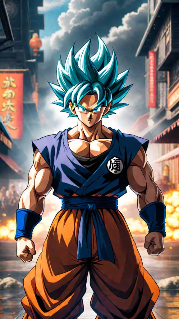  an anime art of 'dragon ball' depicting a new form 'super saiyan infinity' surpassing all limits. hyperrealistic, full body, detailed clothing, highly detailed, cinematic lighting, stunningly beautiful, intricate, sharp focus, f/1. 8, 85mm, (centered image composition), (professionally color graded), ((bright soft diffused light)), volumetric fog, trending on instagram, trending on tumblr, HDR 4K, 8K