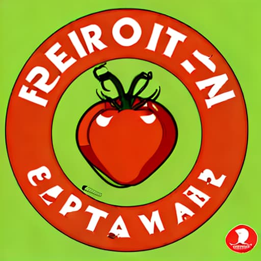  logo for products related to tomatoes, called perhe tomatti, (logo:1.3), vector graphics, brand, design, inspired, (straight:1.3), (symmetrical:0.4)