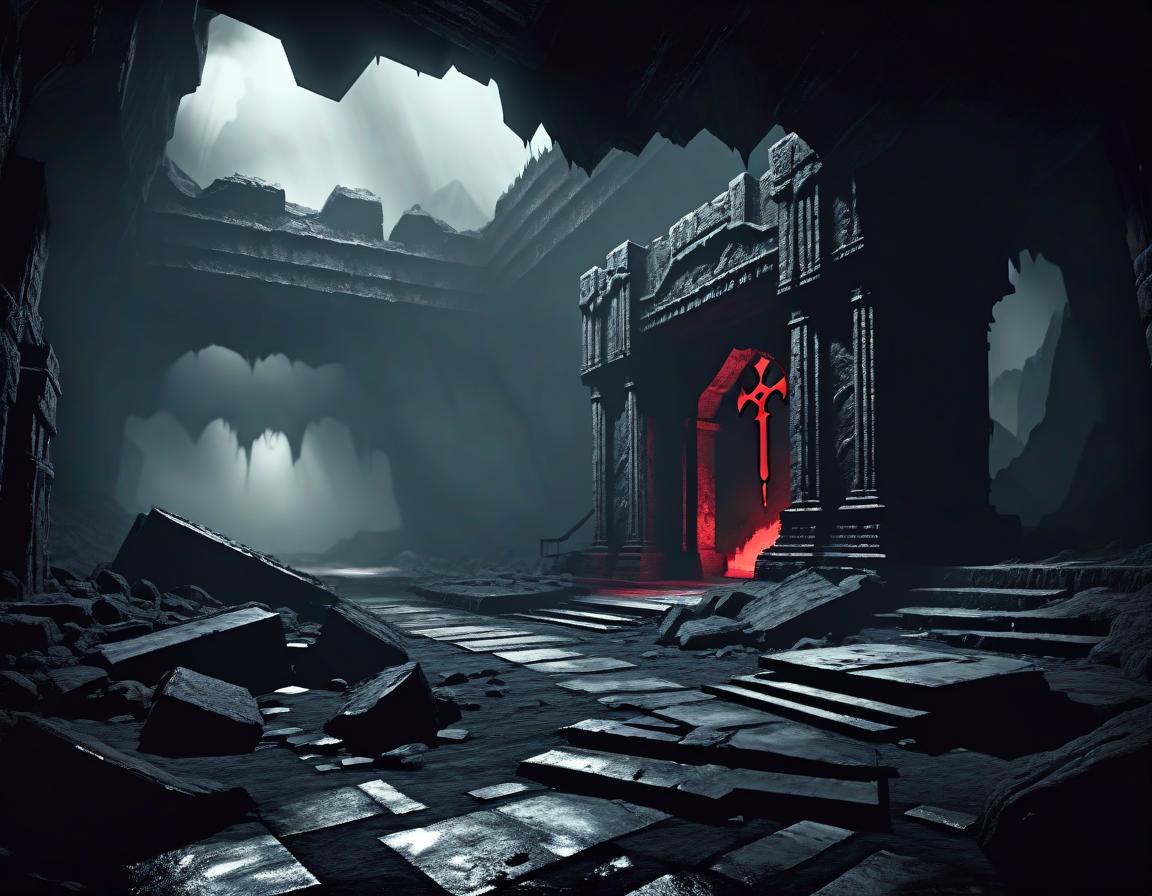  demon's lair. gloomy atmosphere