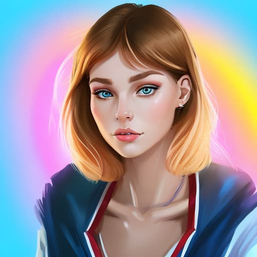 portrait+ style Russian LGBT queer doctor blonde female face