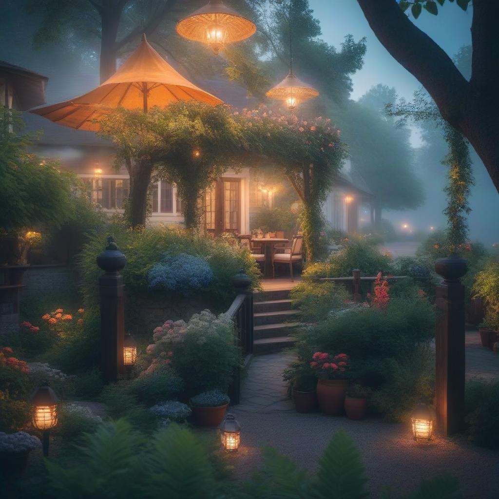  A beautiful summer evening hyperrealistic, full body, detailed clothing, highly detailed, cinematic lighting, stunningly beautiful, intricate, sharp focus, f/1. 8, 85mm, (centered image composition), (professionally color graded), ((bright soft diffused light)), volumetric fog, trending on instagram, trending on tumblr, HDR 4K, 8K