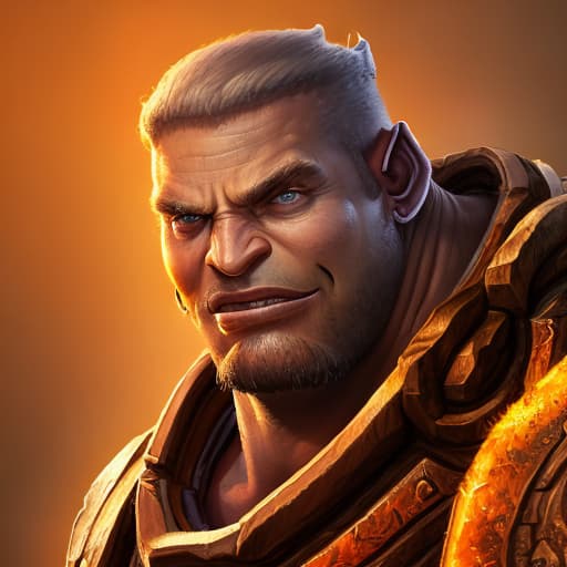 portrait+ style Warcraft actor blonde hunk dude face