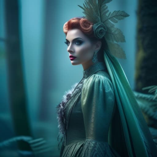  beautiful lady wearing babydoll enchanted forests hyperrealistic, full body, detailed clothing, highly detailed, cinematic lighting, stunningly beautiful, intricate, sharp focus, f/1. 8, 85mm, (centered image composition), (professionally color graded), ((bright soft diffused light)), volumetric fog, trending on instagram, trending on tumblr, HDR 4K, 8K