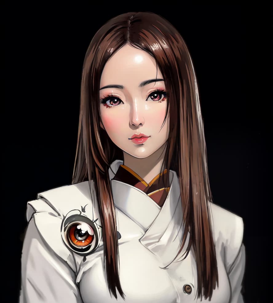  ultra realistic close up portrait , asian, painting, masterpiece, best quality, asian, big eye, japan comics book, anime, woman, girl, japan, flat shading, clean, clean background, young hyperrealistic, full body, detailed clothing, highly detailed, cinematic lighting, stunningly beautiful, intricate, sharp focus, f/1. 8, 85mm, (centered image composition), (professionally color graded), ((bright soft diffused light)), volumetric fog, trending on instagram, trending on tumblr, HDR 4K, 8K