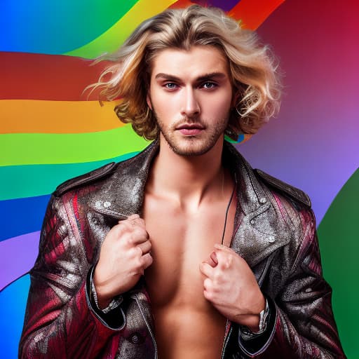 portrait+ style Russian LGBT queer TV actor blonde hunk dude face