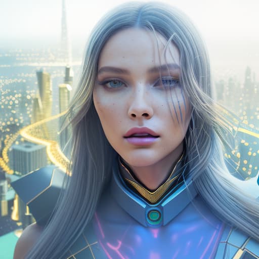  photograph of a fashion model, power, full body, highly detailed and intricate, golden ratio, vibrant colors, hyper maximalist, futuristic, city background, luxury, elite, cinematic, fashion, depth of field, colorful, glow, trending on artstation, ultra high detail, ultra realistic, cinematic lighting, focused, 8k