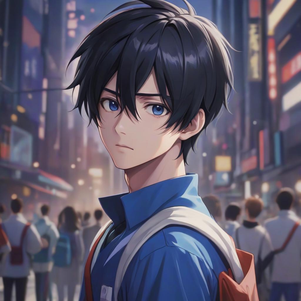  the main character, kaito hanada, an ordinary japanese student, with black hair seeing all this decides to become heroes of this world