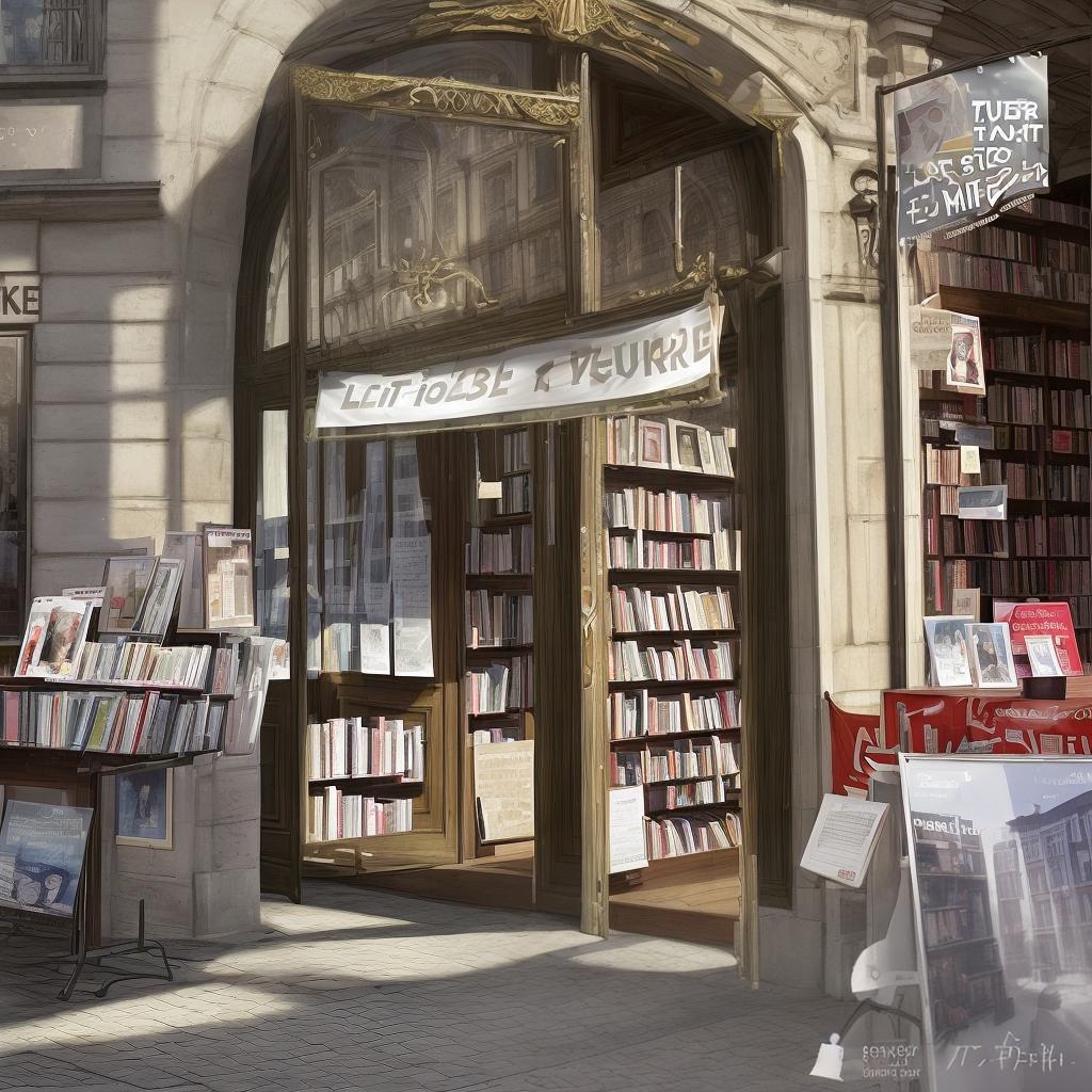  affiche pour ouverture de librairie