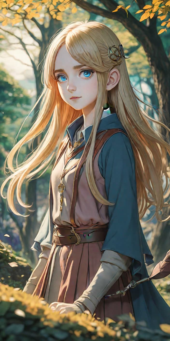  anime artwork girl tolkien's universe . anime style, key visual, vibrant, studio anime, highly detailed