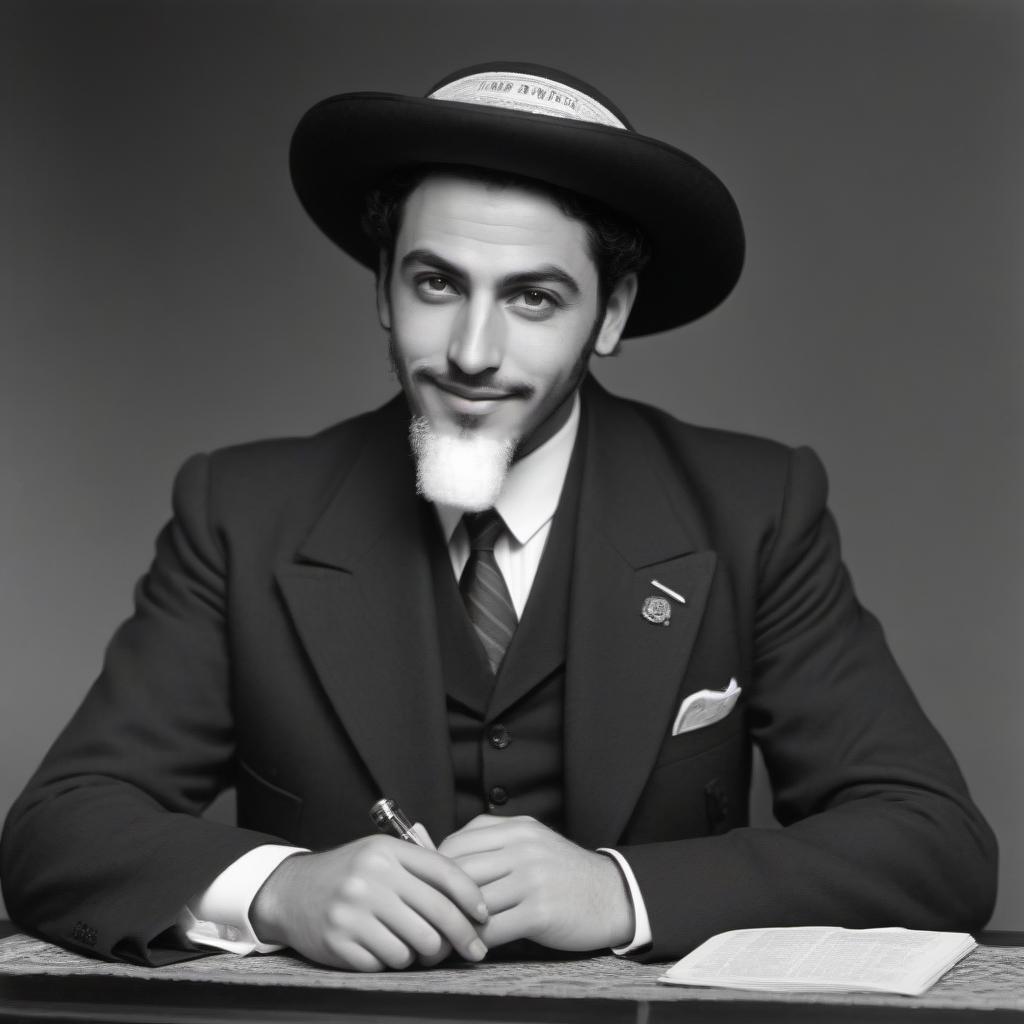  A Jew in sideburns and a kippah leaned over the table with a malicious grin. There is a pager on the table, inside which he hides explosives