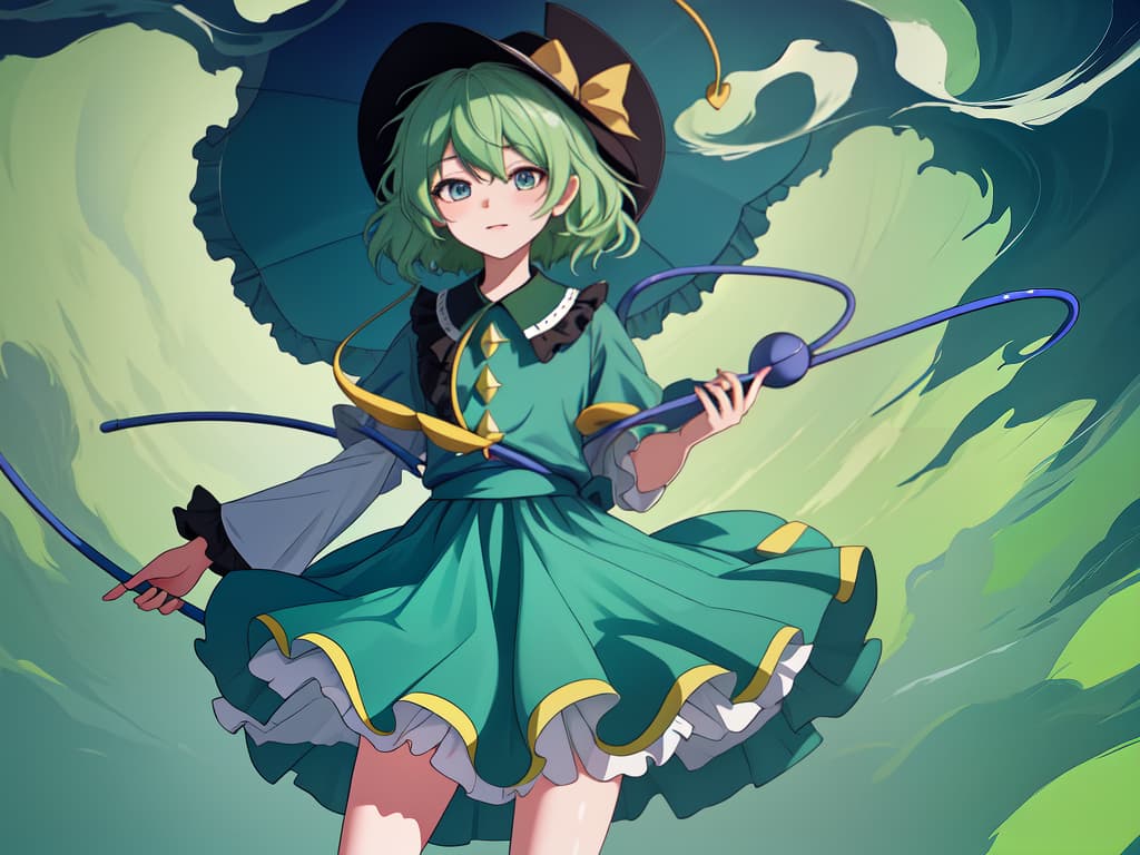  komeiji koishi, masterpiece, best quality,8k,ultra detailed,high resolution,an extremely delicate and beautiful,hyper detail