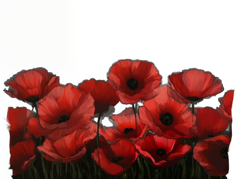 poppies on a monochrom dark green background, animal, illustration, flat, vector, detailed. hyperrealistic, full body, detailed clothing, highly detailed, cinematic lighting, stunningly beautiful, intricate, sharp focus, f/1. 8, 85mm, (centered image composition), (professionally color graded), ((bright soft diffused light)), volumetric fog, trending on instagram, trending on tumblr, HDR 4K, 8K