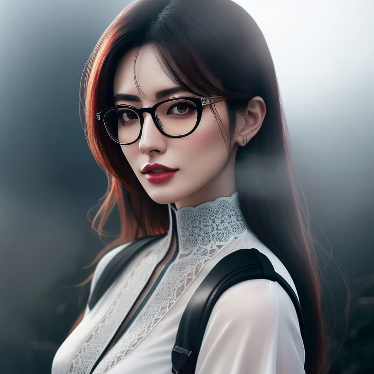  glasses 女性 japanese 着物 hyperrealistic, full body, detailed clothing, highly detailed, cinematic lighting, stunningly beautiful, intricate, sharp focus, f/1. 8, 85mm, (centered image composition), (professionally color graded), ((bright soft diffused light)), volumetric fog, trending on instagram, trending on tumblr, HDR 4K, 8K