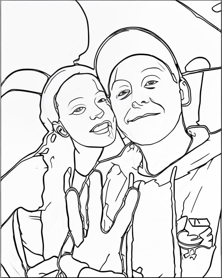  (((kid friendly coloring book))), (((bold and simple lines))), smooth and clean outlines, clear and simple facial features, minimal shading, cute expressions, smooth contours, clear shapes, crisp and bold outlines, soft colors, warm and friendly atmosphere, polished cartoon like look, minimal details, simple shapes, no background distractions, soft and approachable style