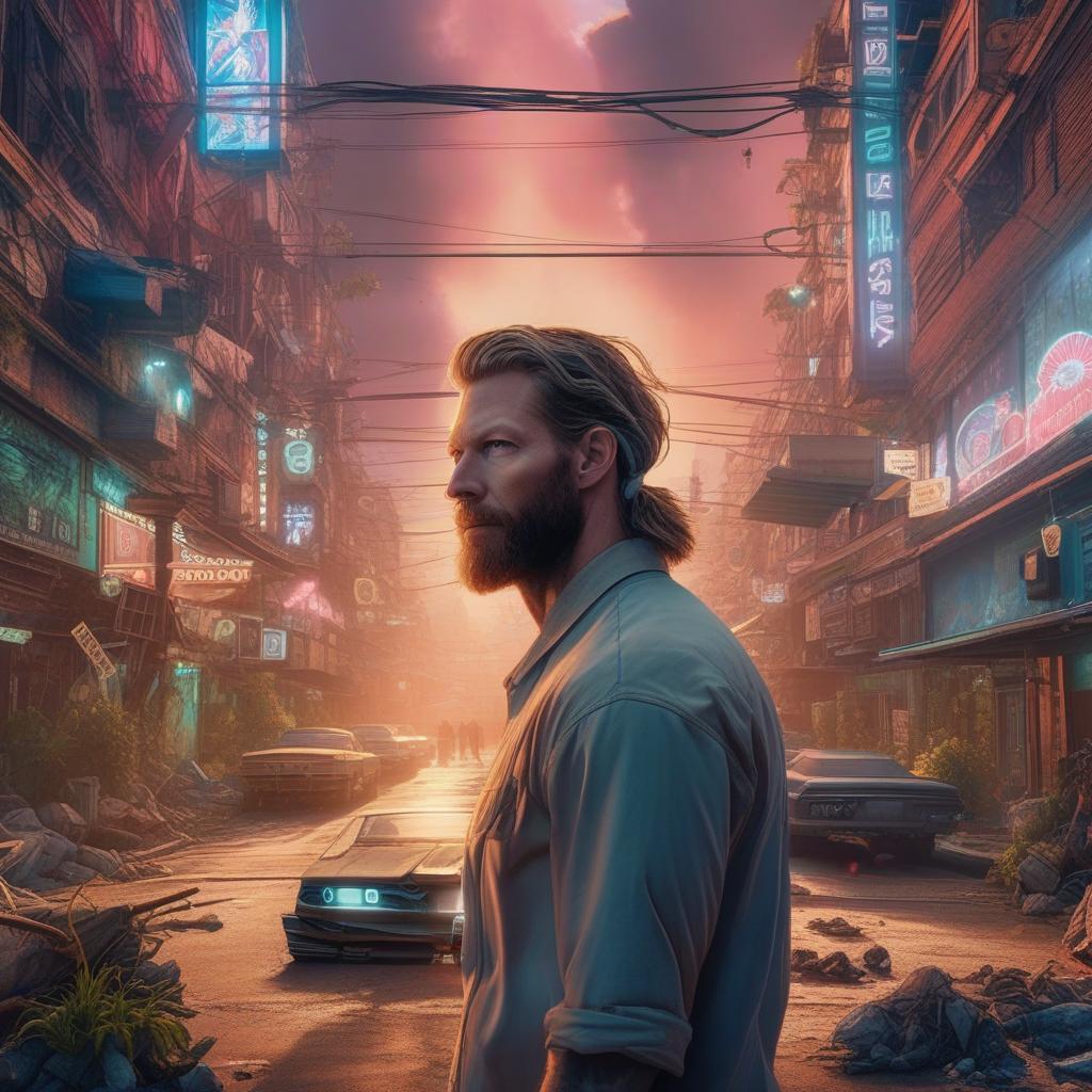  an epic album cover, splicor and aphex twin with a dystopian feel., ((anime)) hyperrealistic, full body, detailed clothing, highly detailed, cinematic lighting, stunningly beautiful, intricate, sharp focus, f/1. 8, 85mm, (centered image composition), (professionally color graded), ((bright soft diffused light)), volumetric fog, trending on instagram, trending on tumblr, HDR 4K, 8K