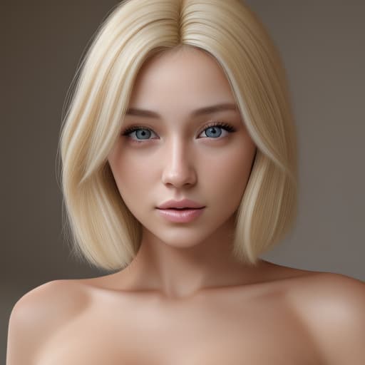  Blonde Woman with no shirt realistic 8k