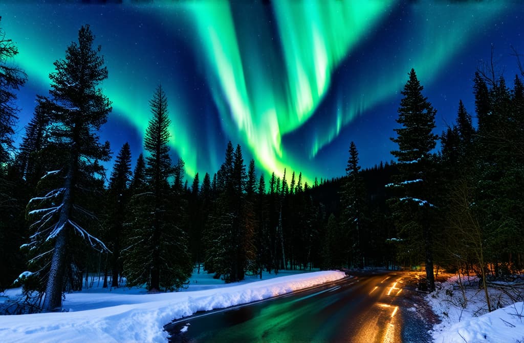  photo of the northern lights in winter ar 3:2 {prompt}, maximum details