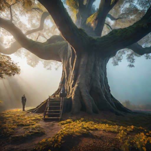  un chico sin rostro sentado al pie de un árbol marchito viendo hacia el cielo en un entorno triste donde se aprecia una total soledad hyperrealistic, full body, detailed clothing, highly detailed, cinematic lighting, stunningly beautiful, intricate, sharp focus, f/1. 8, 85mm, (centered image composition), (professionally color graded), ((bright soft diffused light)), volumetric fog, trending on instagram, trending on tumblr, HDR 4K, 8K