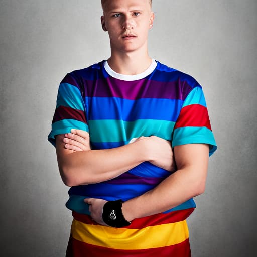 portrait+ style Russian LGBT queer basketball player blonde hunk dude face