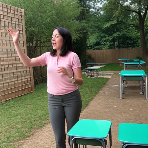  Teacher playing outside