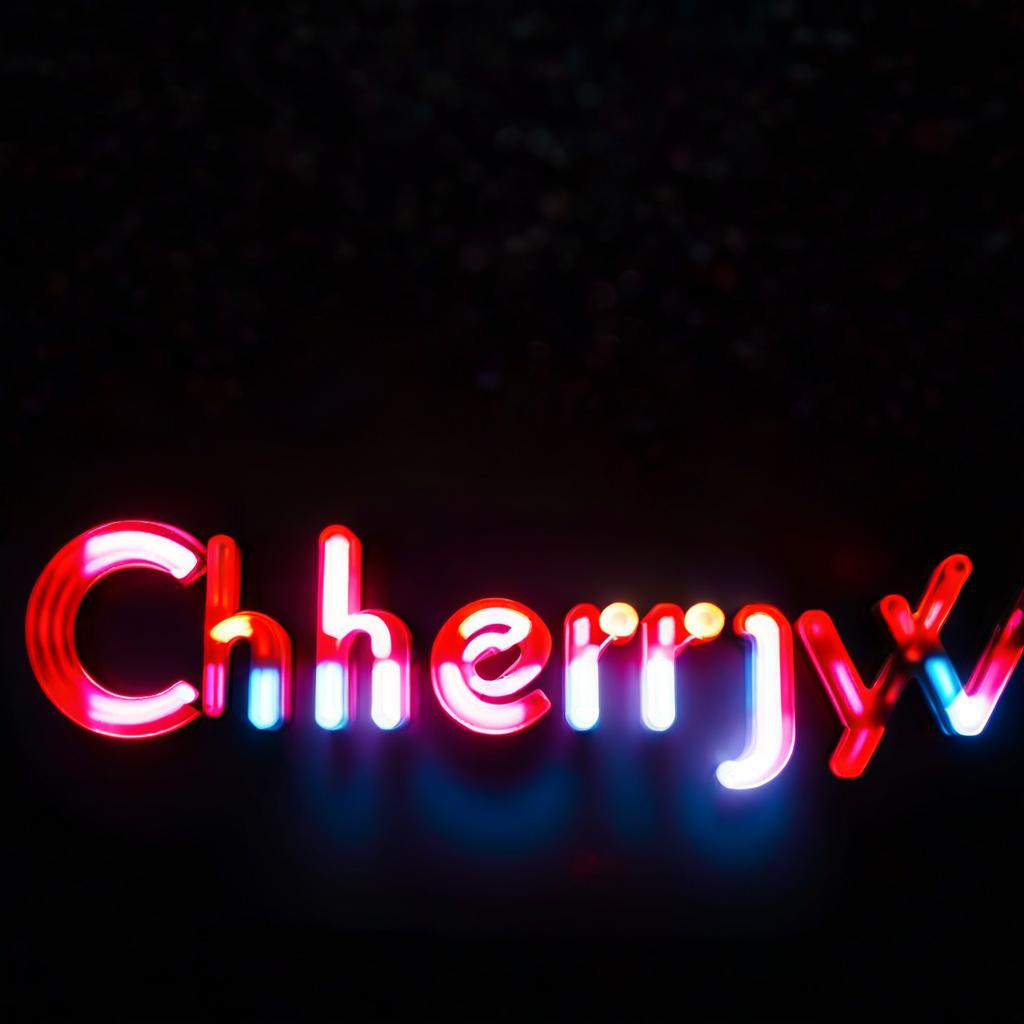  cinematic photo neon inscription "cherry" . 35mm photograph, film, bokeh, professional, 4k, highly detailed, hkmagic, civitai